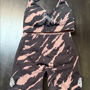 Pink and Black Tie-Dye Sports Set